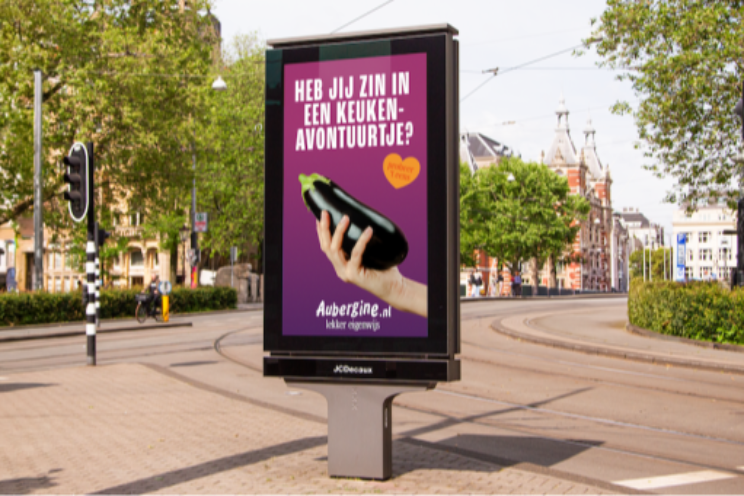 Campagne om aubergine aantrekkelijk te maken Campagne om aubergine aantrekkelijk te maken
